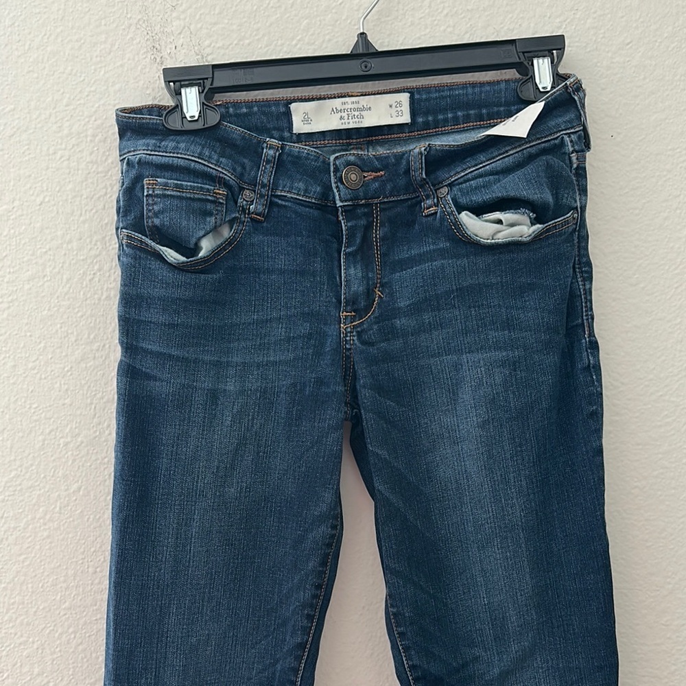 Abercrombie & Fitch Blue Skinny Jeans with Classic Indigo Wash